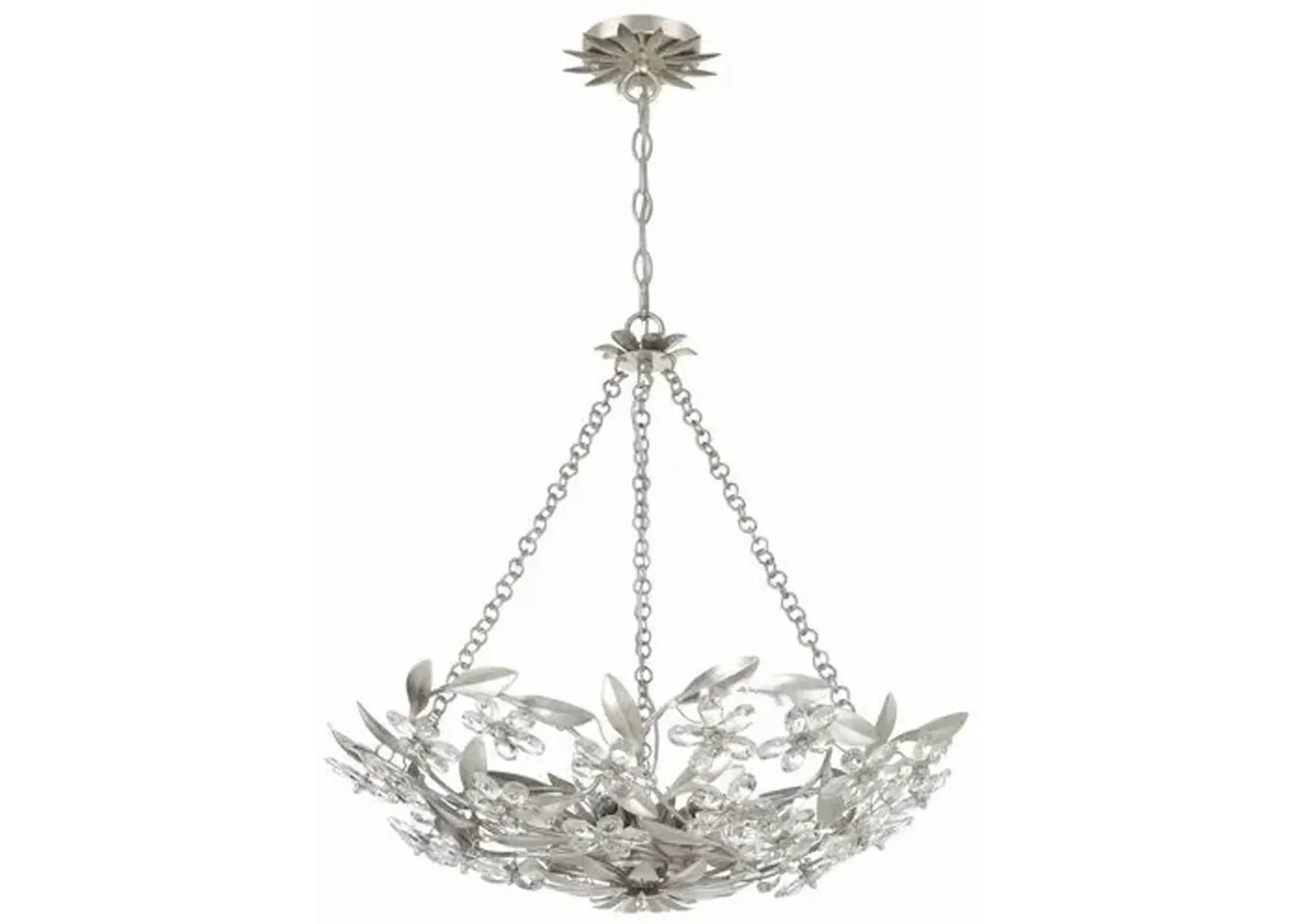 Marselle 6 Light Chandelier - Crystorama - Silver