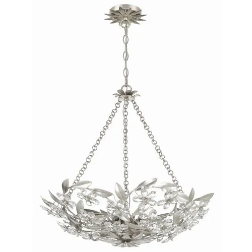 Marselle 6 Light Chandelier - Crystorama - Silver