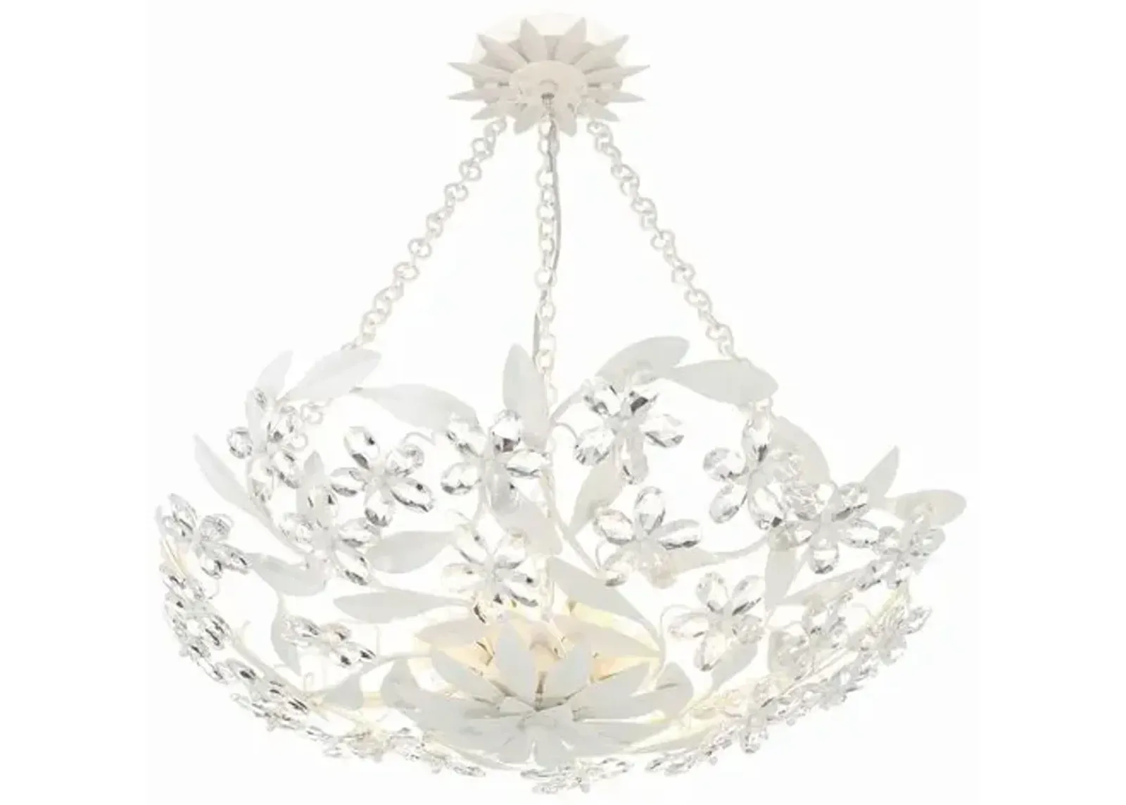 Marselle 6 Light Semi Flush Mount - Crystorama - White