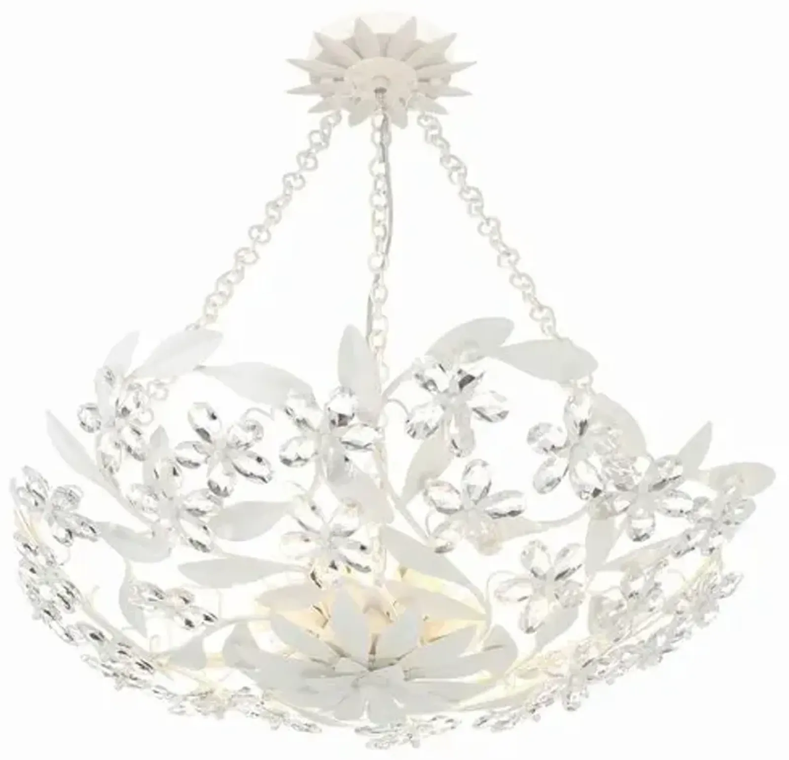 Marselle 6 Light Semi Flush Mount - Crystorama - White