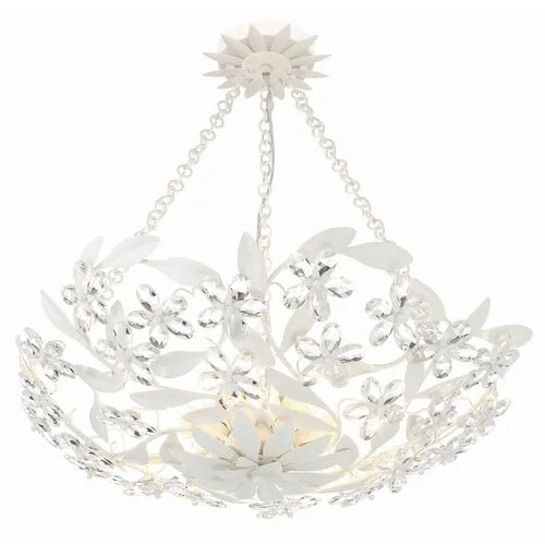 Marselle 6 Light Semi Flush Mount - Crystorama - White