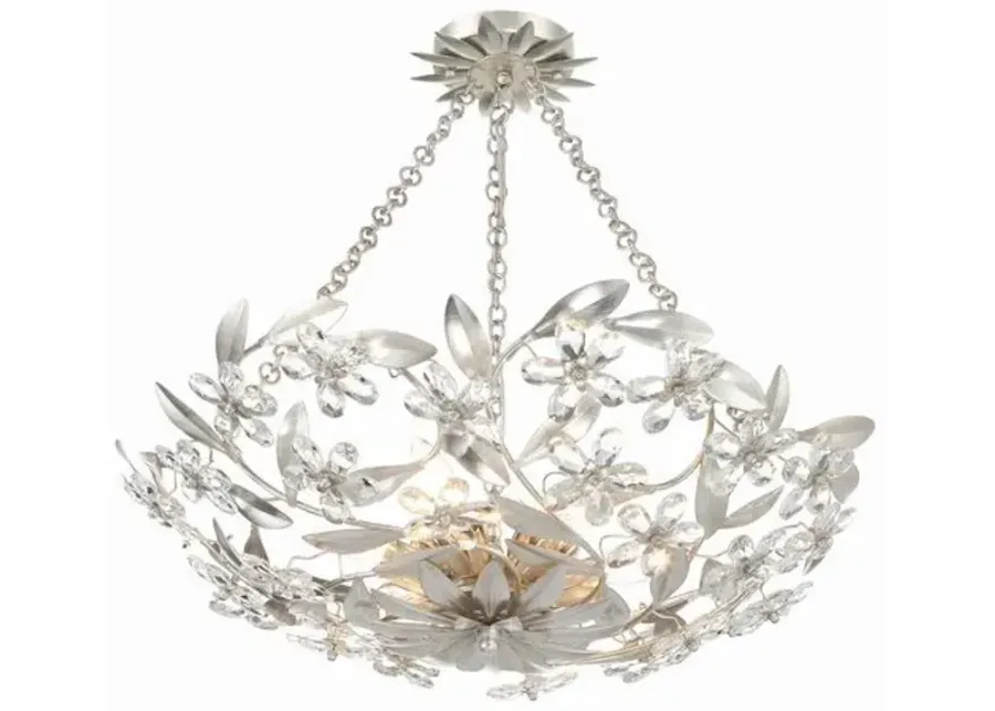 Marselle 6 Light Semi Flush Mount - Crystorama - Silver