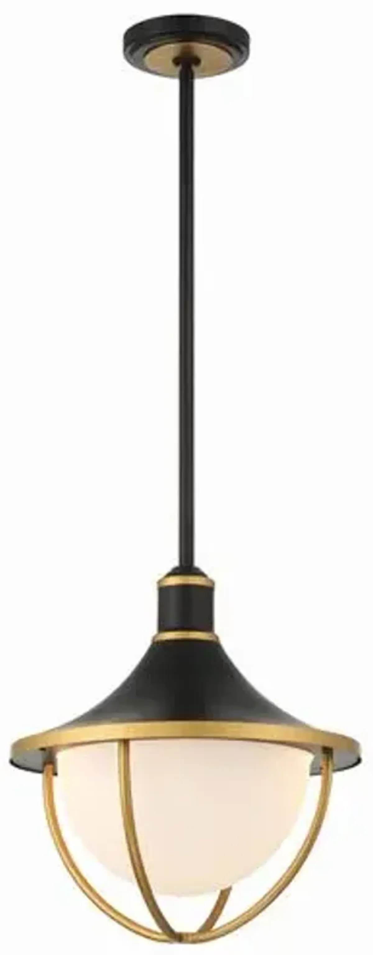 Atlas 3 Light Outdoor Pendant - Matte Black/Textured Gold - Crystorama