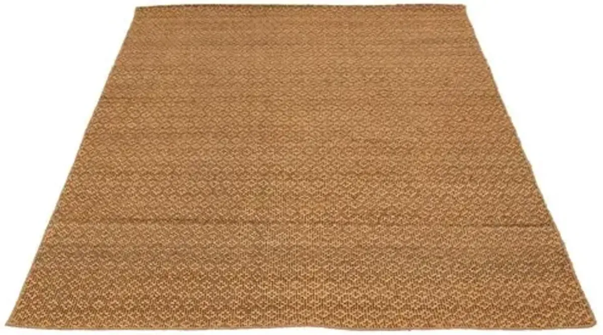 Palas Denizli Tan Kilim - 6'7" x 9'2" - ECARPETGALLERY - Brown