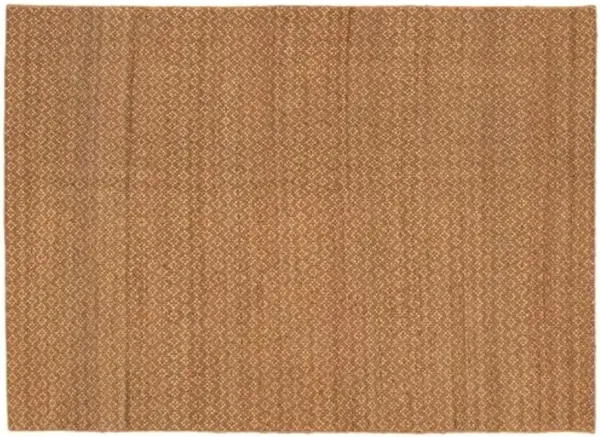 Palas Denizli Tan Kilim - 6'7" x 9'2" - ECARPETGALLERY - Brown