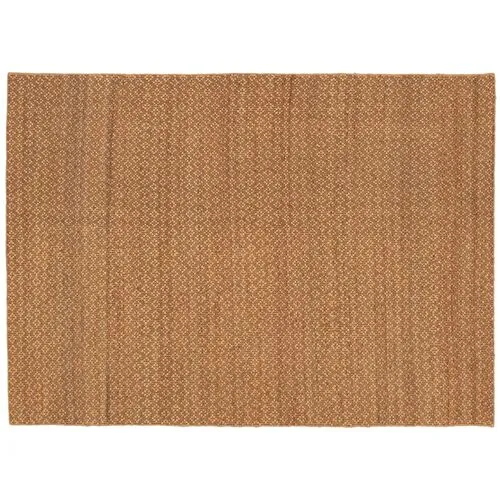 Palas Denizli Tan Kilim - 6'7" x 9'2" - ECARPETGALLERY - Brown