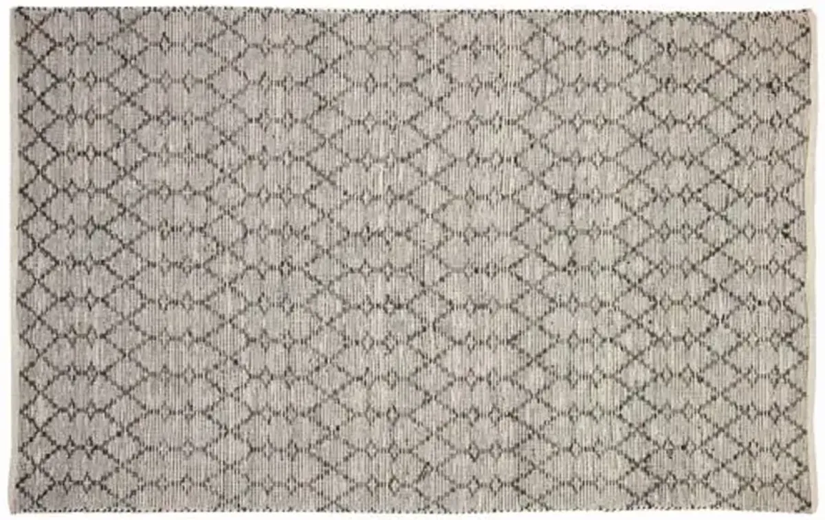 Marrakech Cream Kilim - 5'2" x 8'0" - ECARPETGALLERY - Ivory