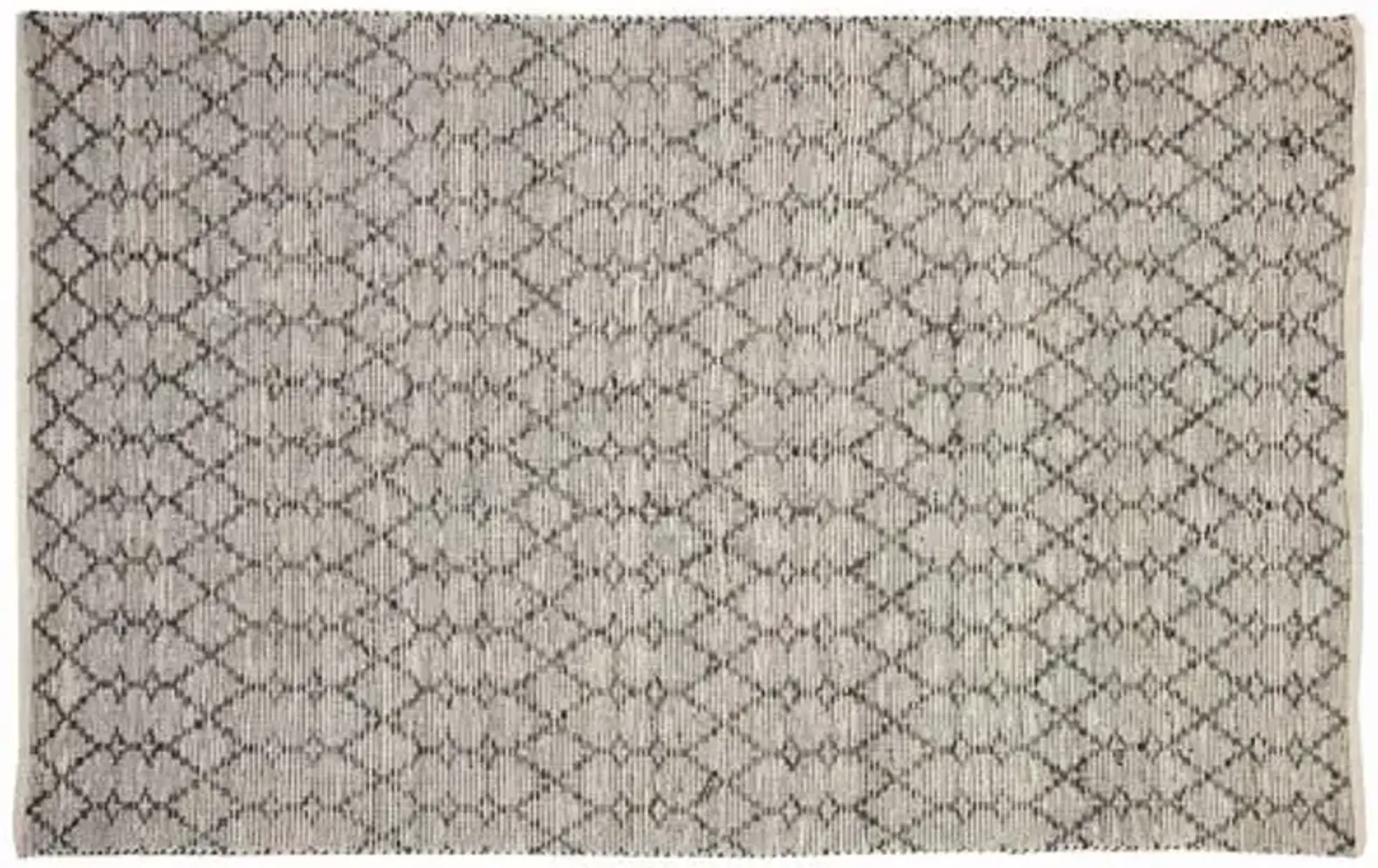 Marrakech Cream Kilim - 5'2" x 8'0" - ECARPETGALLERY - Ivory