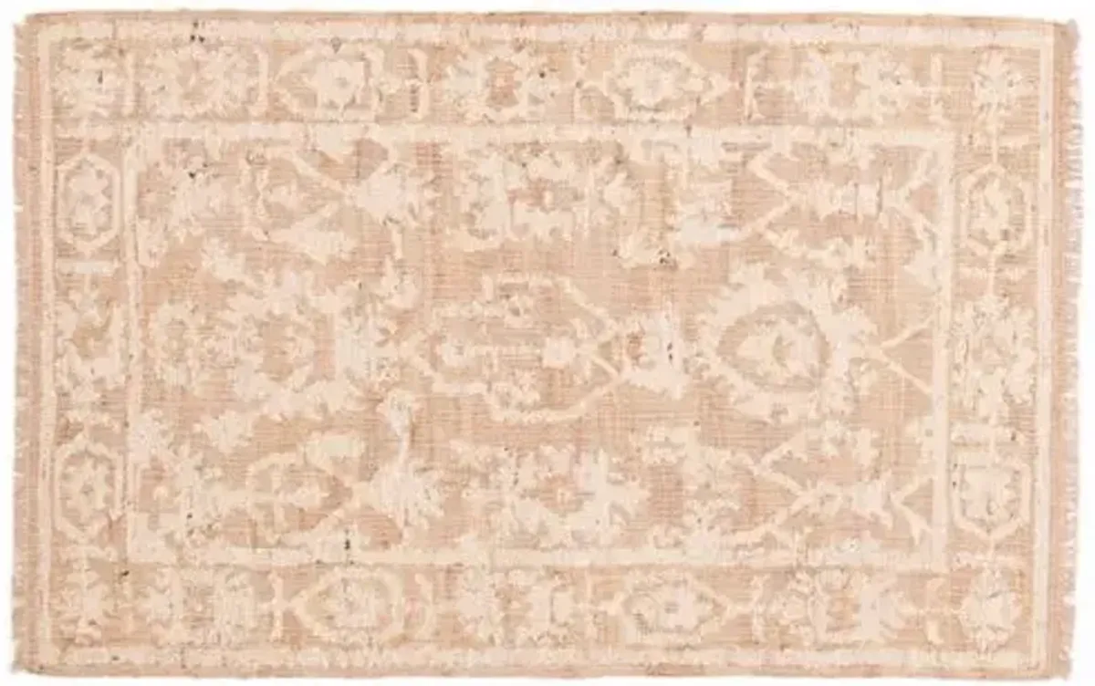 Marrakech Tan Kilim - 5'3" x 7'9" - ECARPETGALLERY - Brown