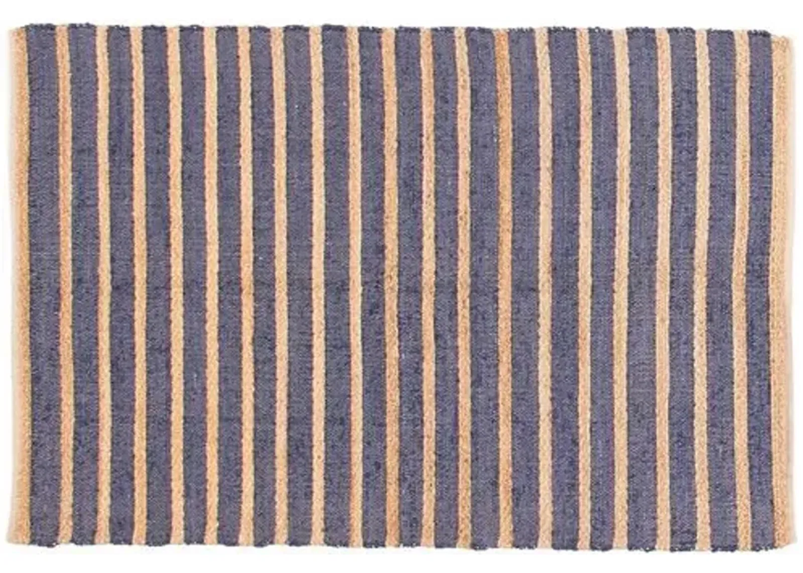 Palas Denizli Navy Kilim - 5'2" x 7'9" - ECARPETGALLERY - Blue