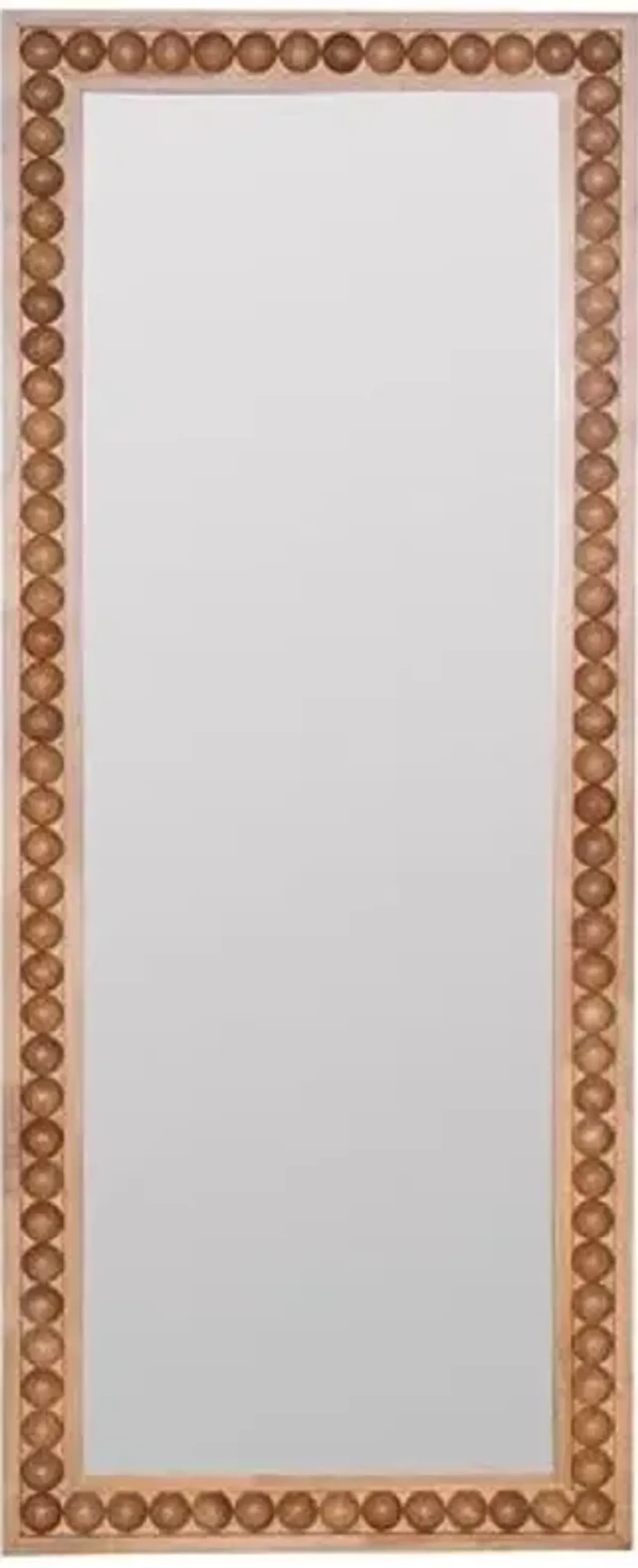 Windsor Wood Floor Mirror - Natural Honey - Brown