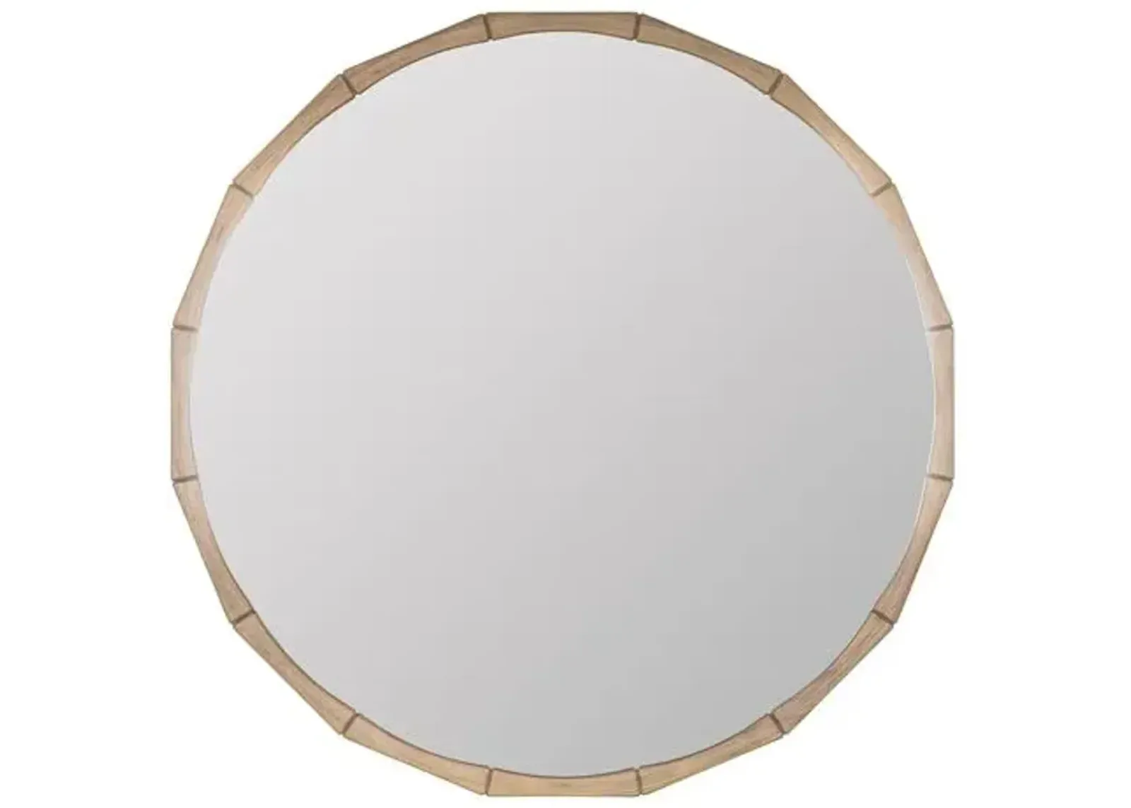 Gibson Bamboo Round Wall Mirror - Natural Honey