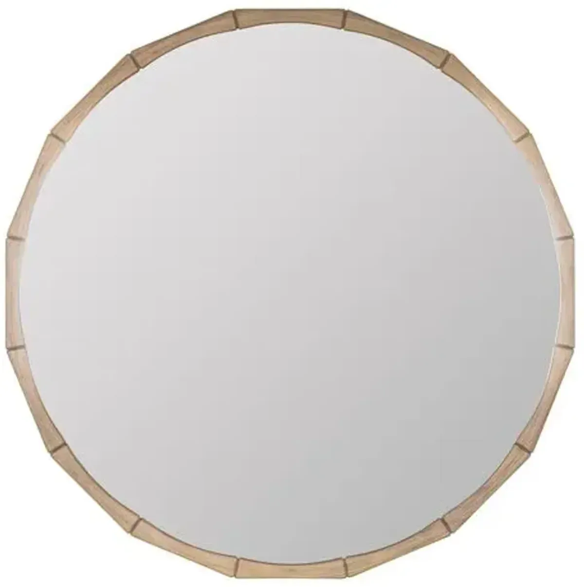 Gibson Bamboo Round Wall Mirror - Natural Honey