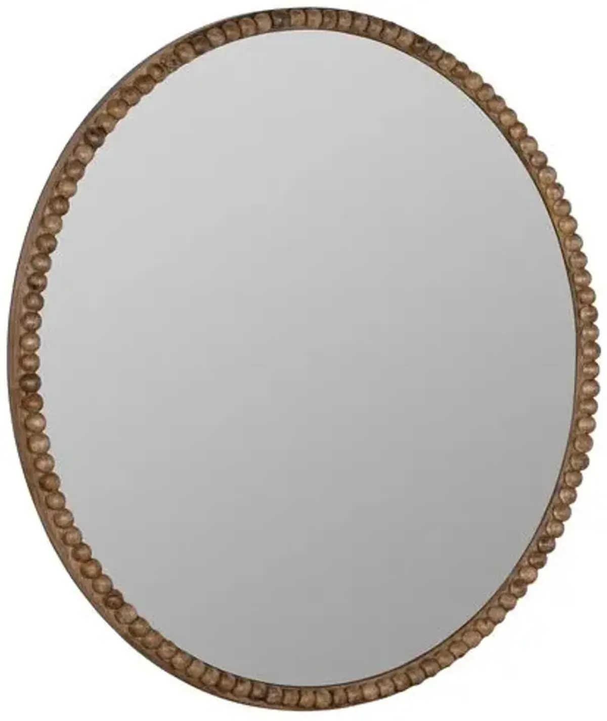 Windsor Round Wood Wall Mirror - Natural