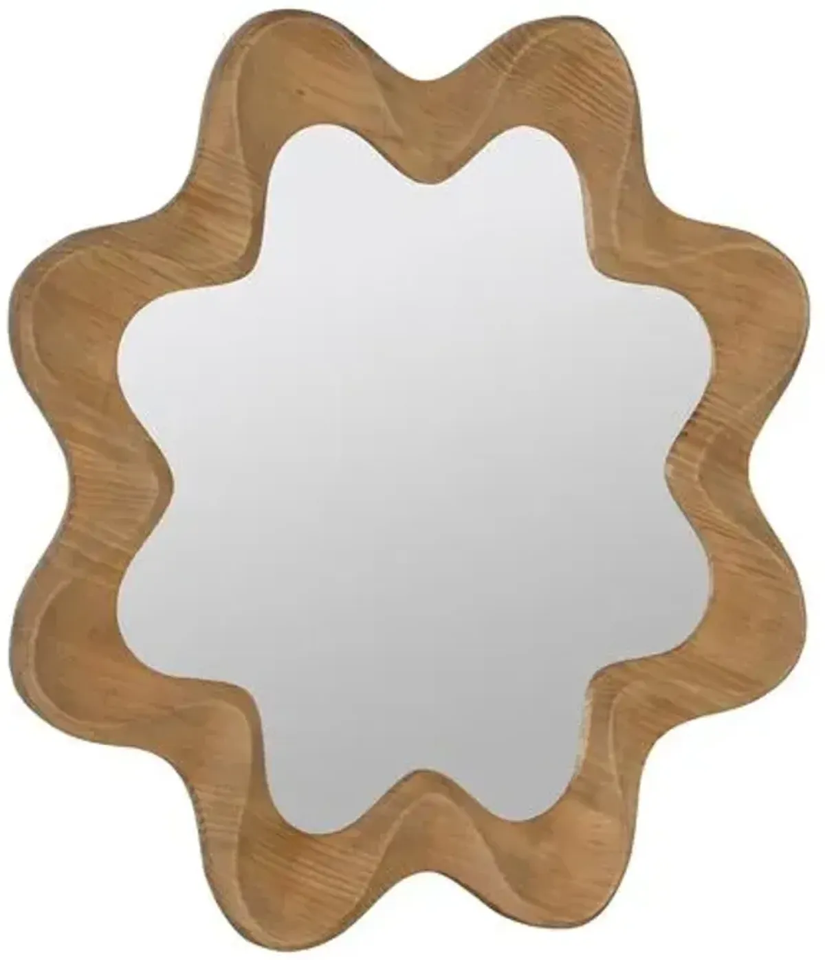 Blossom Wood Wall Mirror - Natural