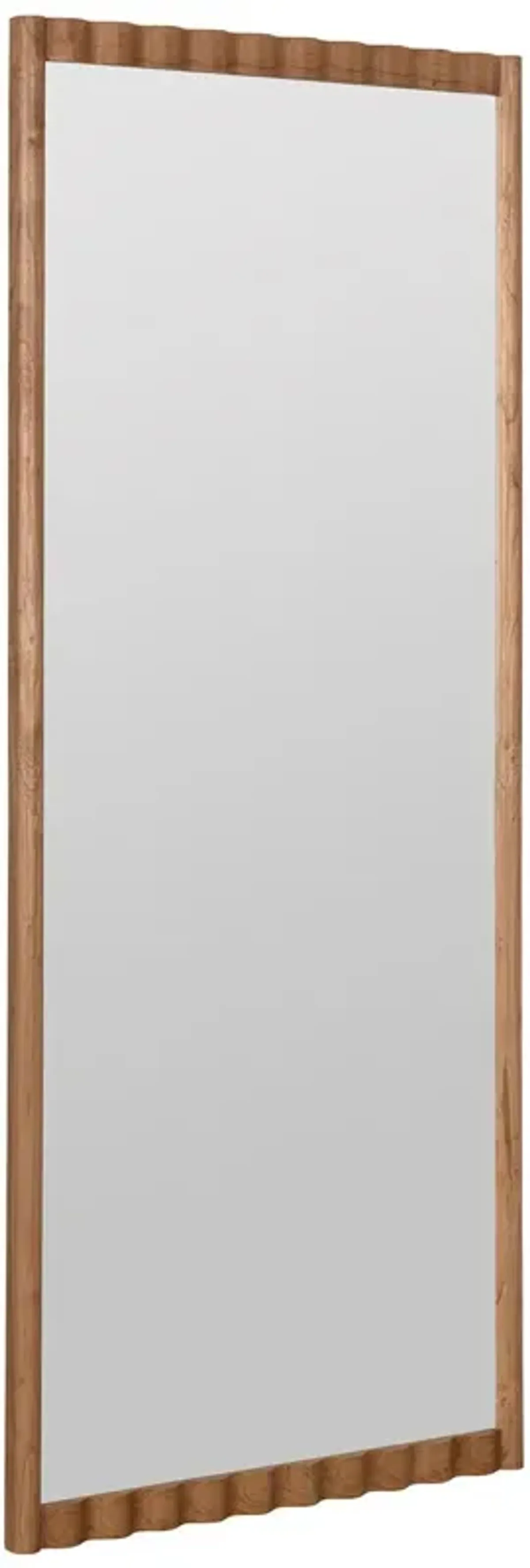 Dianna Wood Floor Mirror, Natural