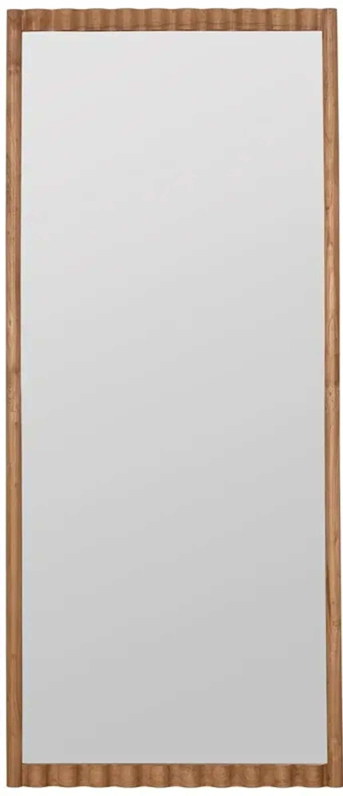 Dianna Wood Floor Mirror, Natural