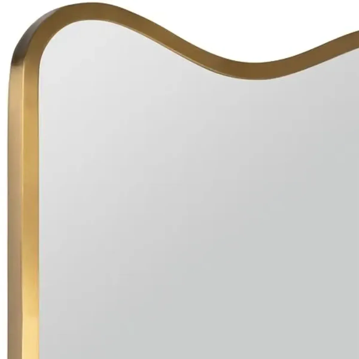 Lenae Wavy Top Wall Mirror - Gold