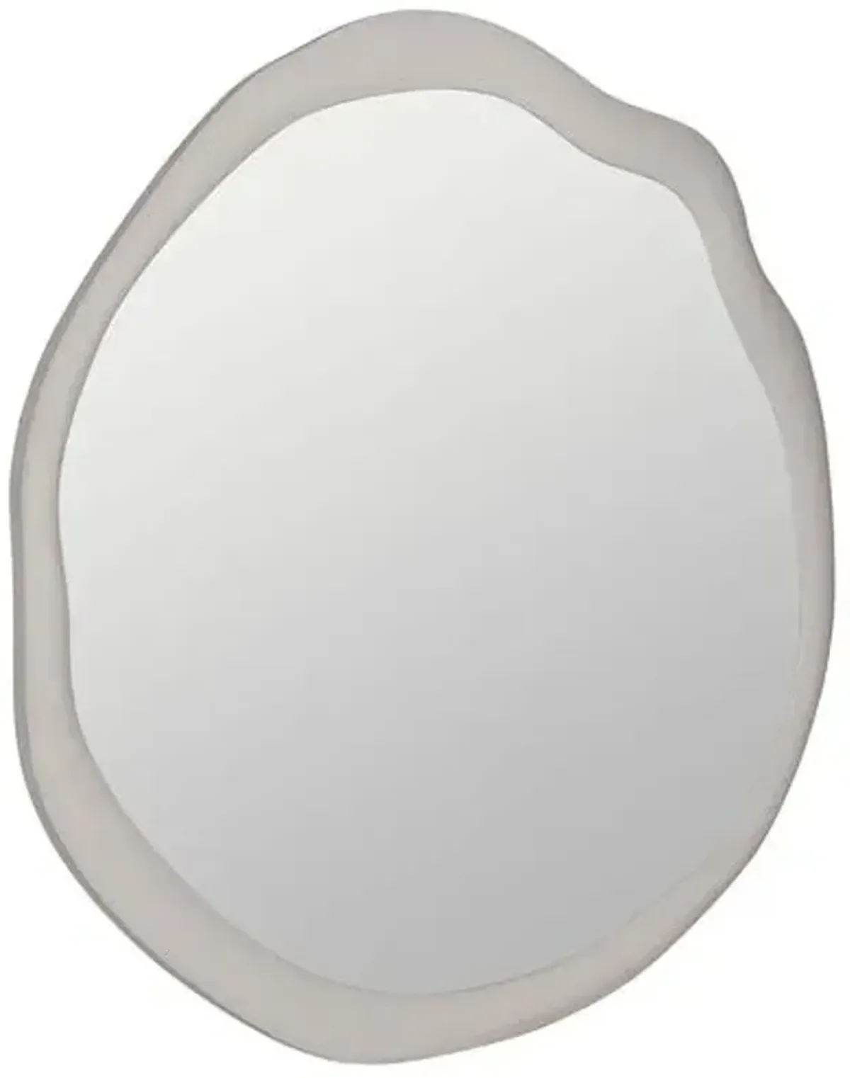 Ashly Organic Round Wall Mirror - White