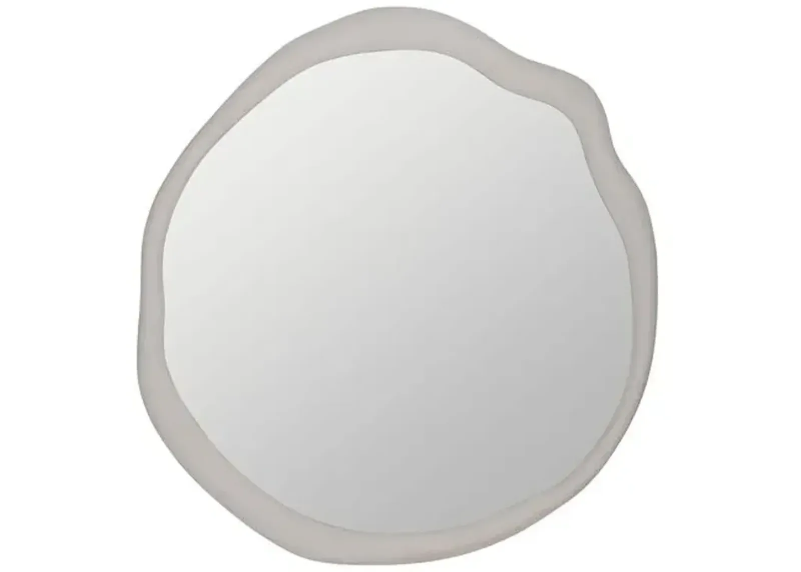 Ashly Organic Round Wall Mirror - White