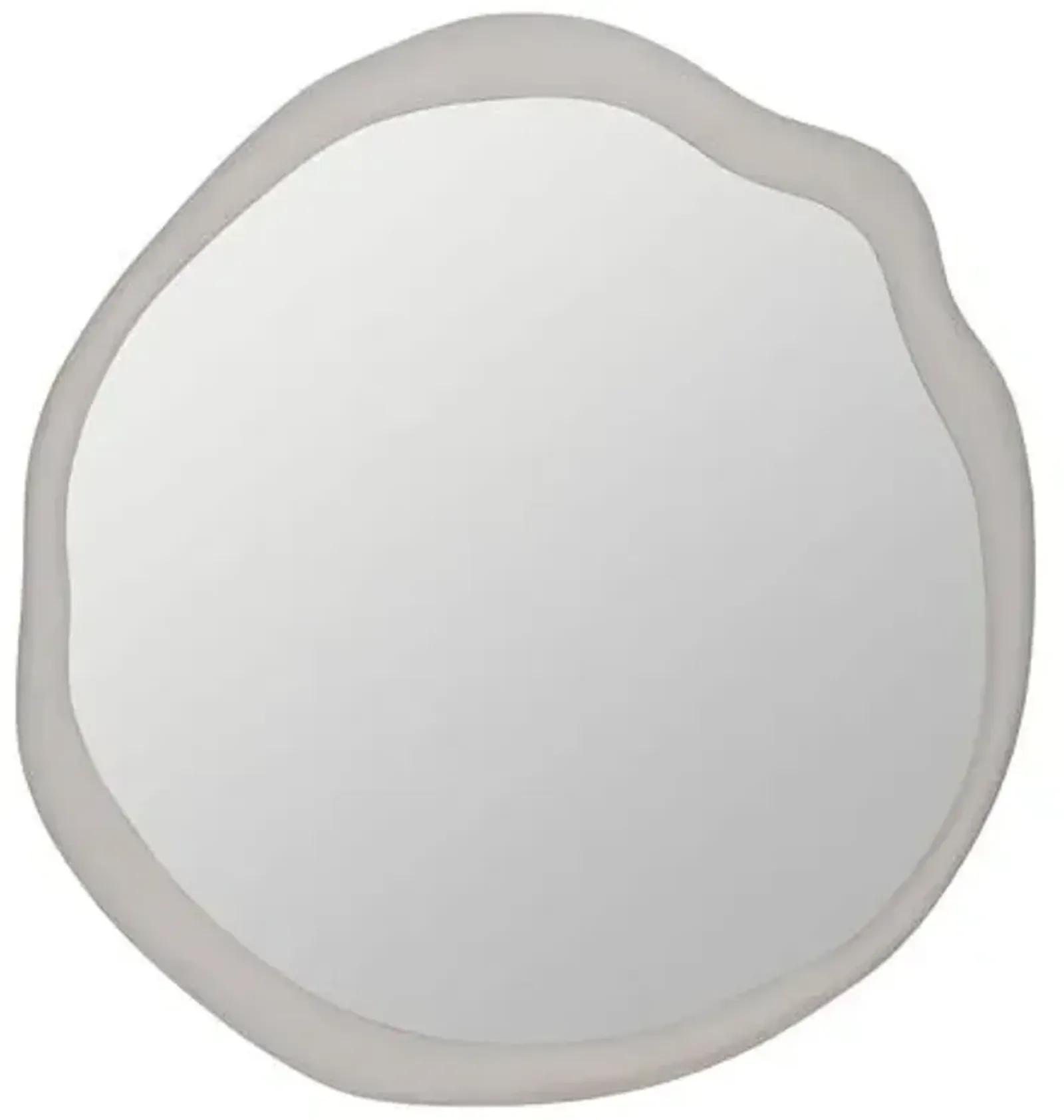 Ashly Organic Round Wall Mirror - White