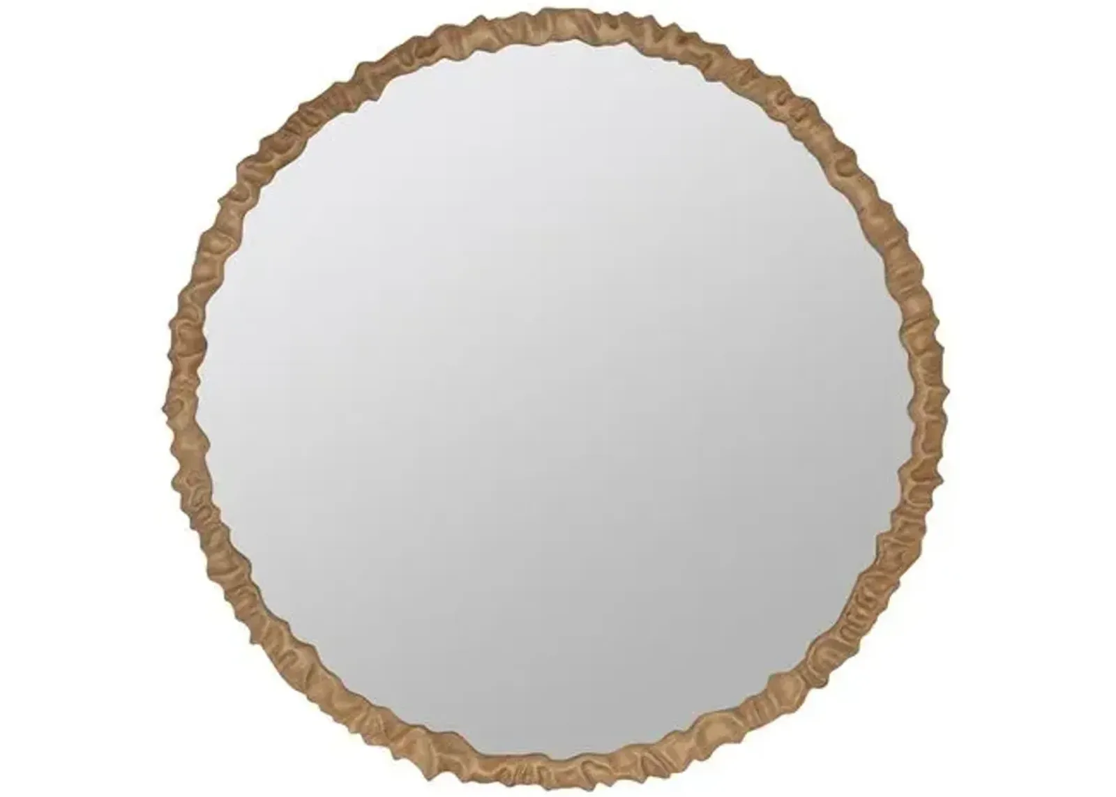 Eilat Round Wood Wall Mirror - Natural