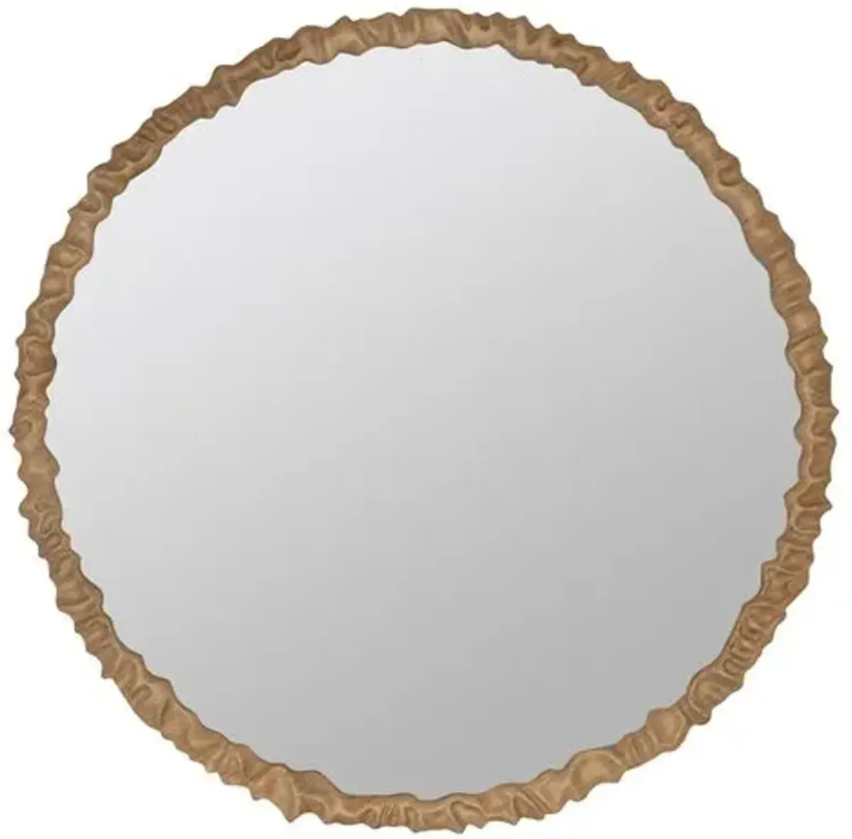 Eilat Round Wood Wall Mirror - Natural