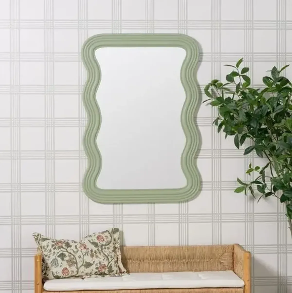 Franky Custom Painted Wavy Wall Mirror