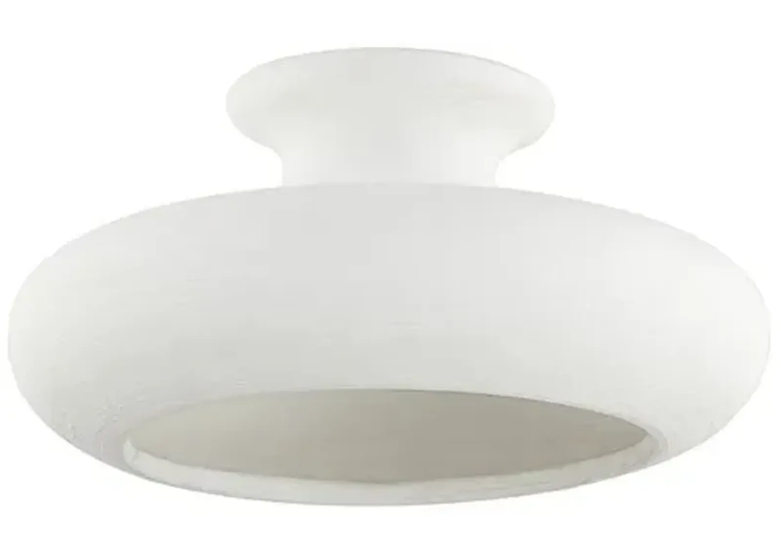 Annie 8.5" Ceramic Semi Flush Mount - White - Gold