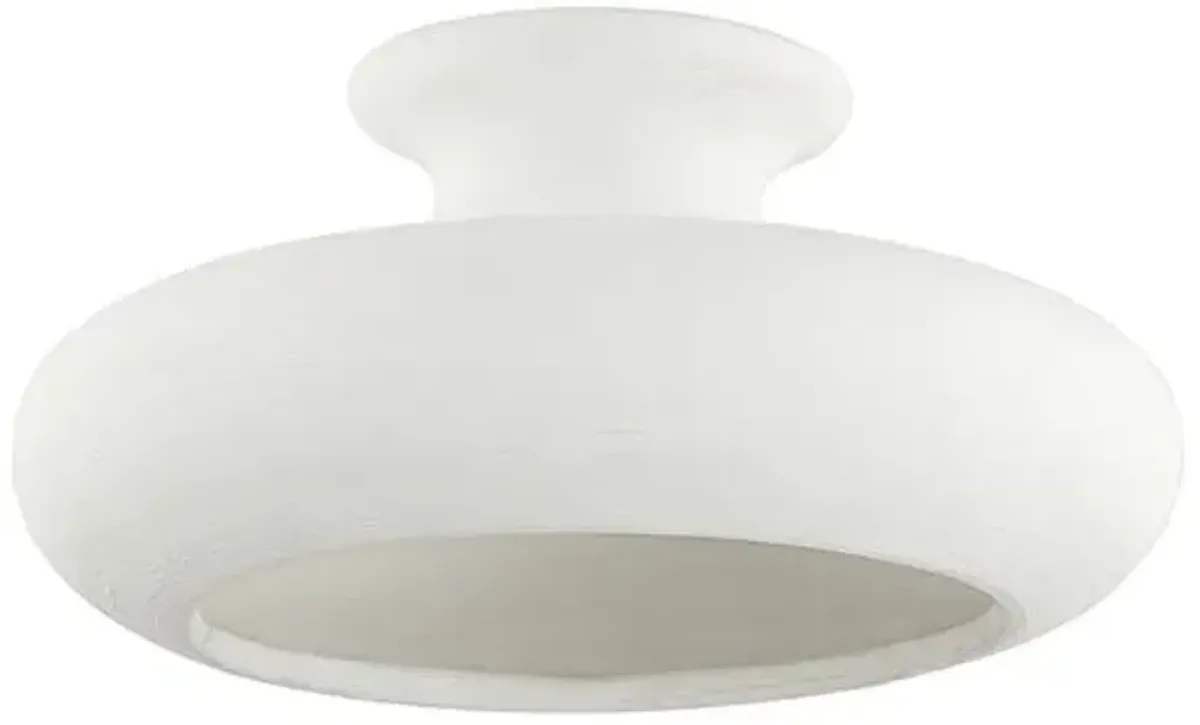 Annie 8.5" Ceramic Semi Flush Mount - White - Gold