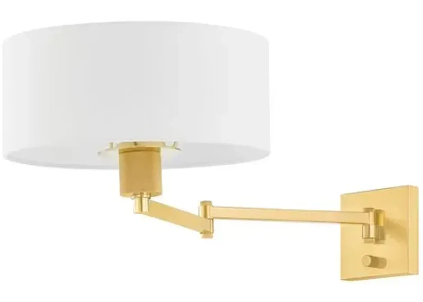 Sammy Adjustable Swing Arm Wall Sconce - Gold