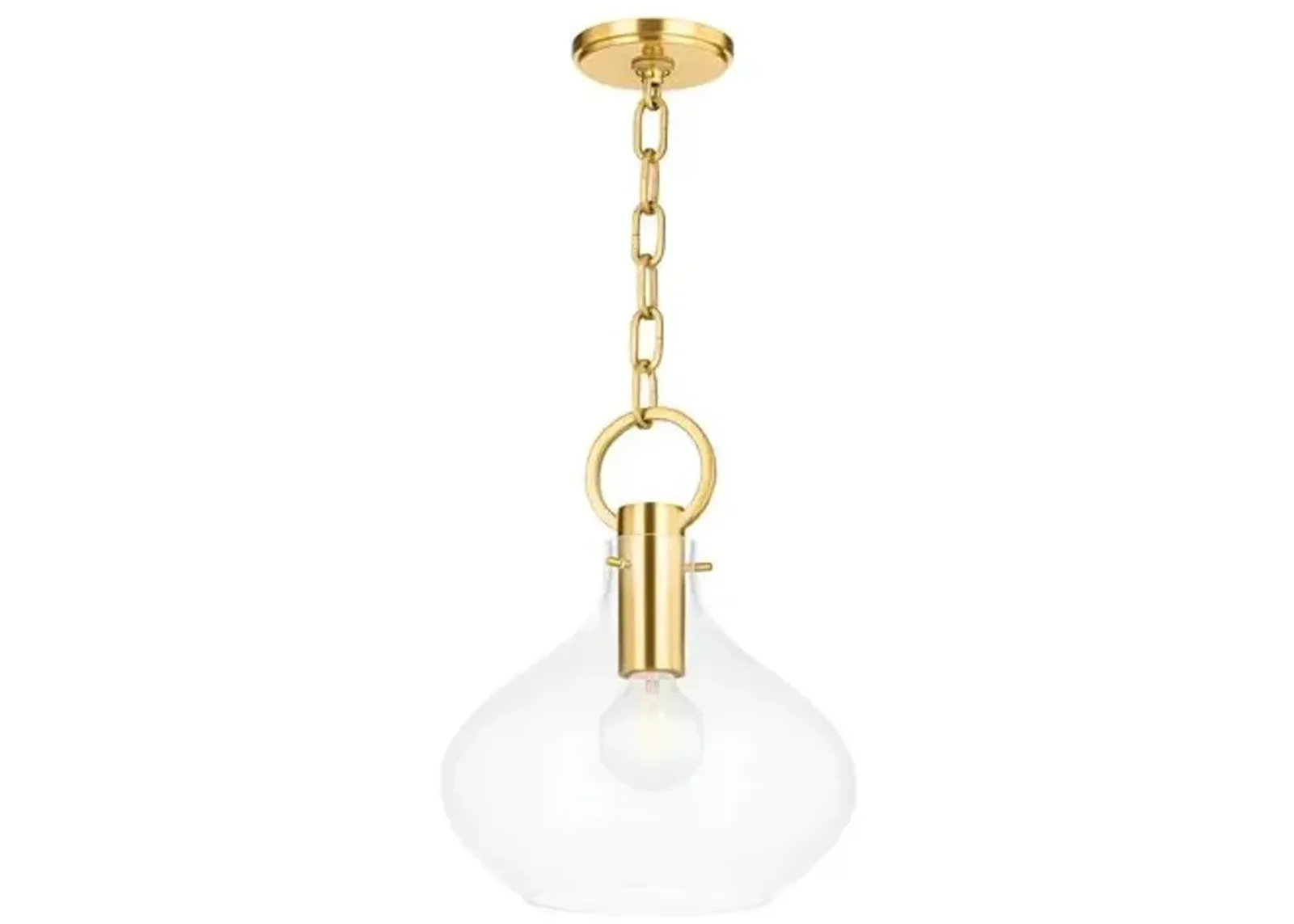 Lina Glass Pendant - Gold