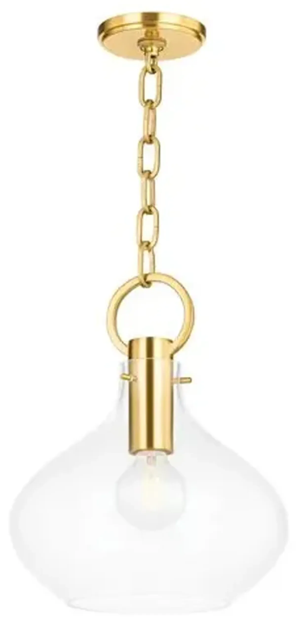 Lina Glass Pendant - Gold