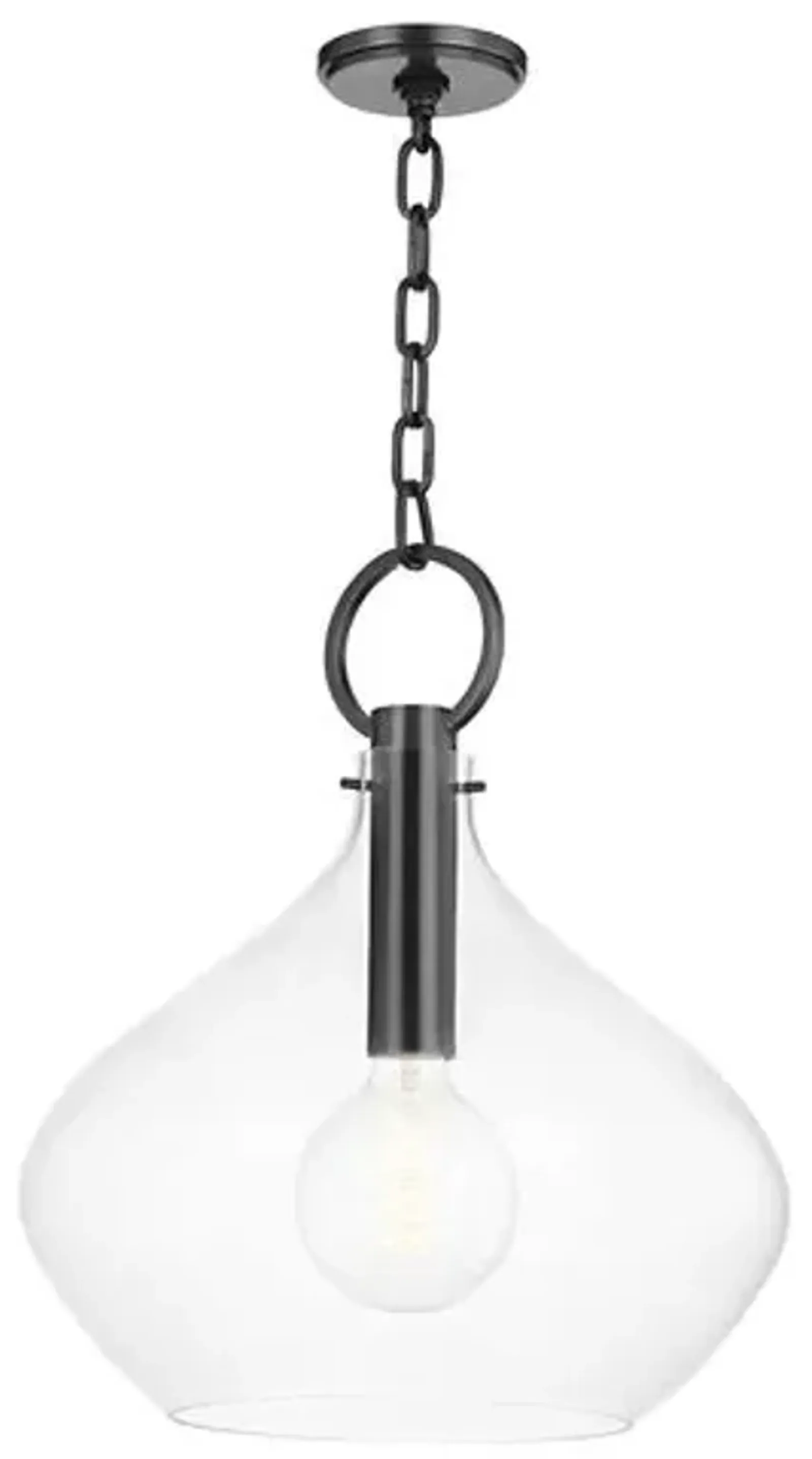 Lina Glass Pendant - Brown