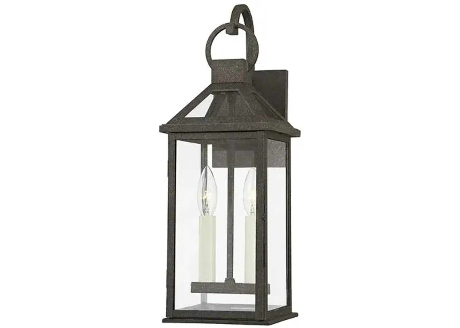 Sanders Outdoor Wall Sconce - French Iron - Black