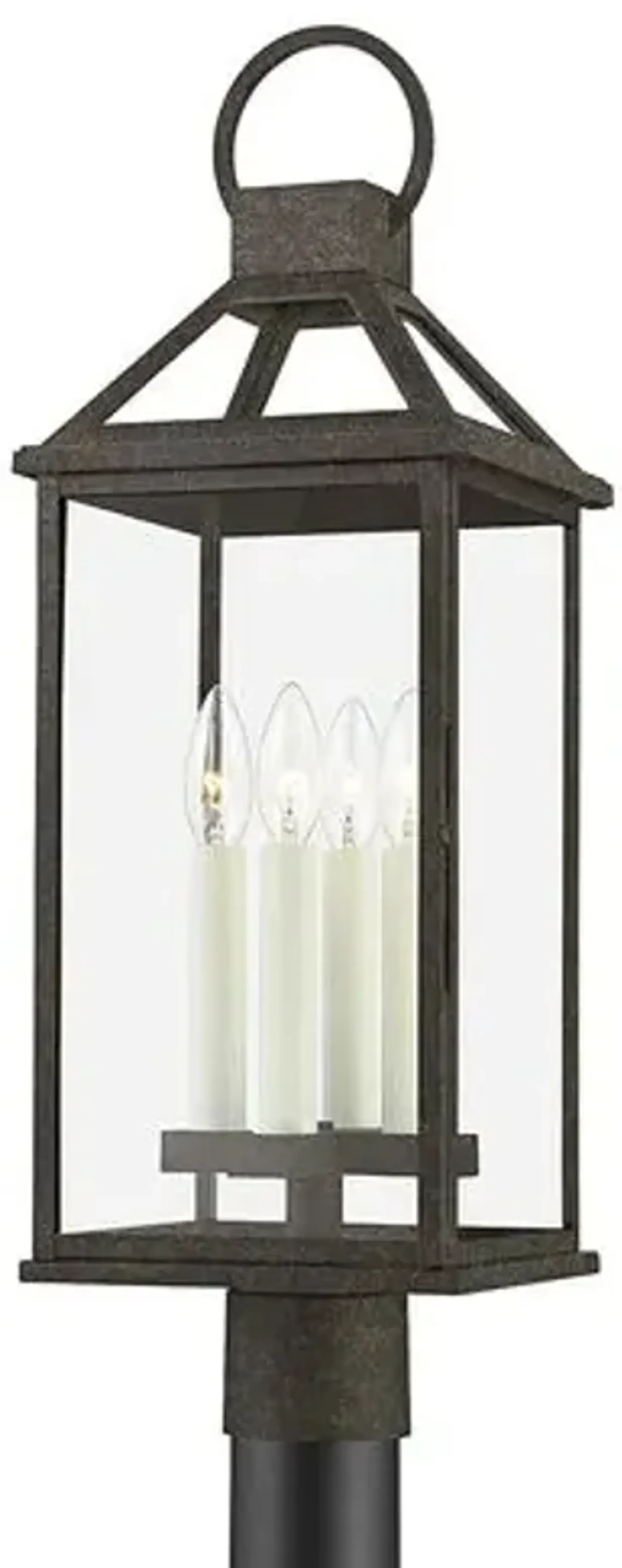 Sanders Outdoor Post Light - French Iron - Black