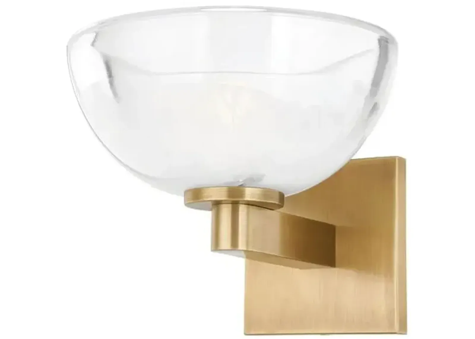 Valen 7.25" Wall Sconce - Glass/Patina Brass - Gold