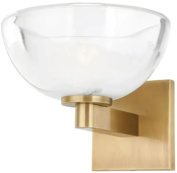 Valen 7.25" Wall Sconce - Glass/Patina Brass - Gold