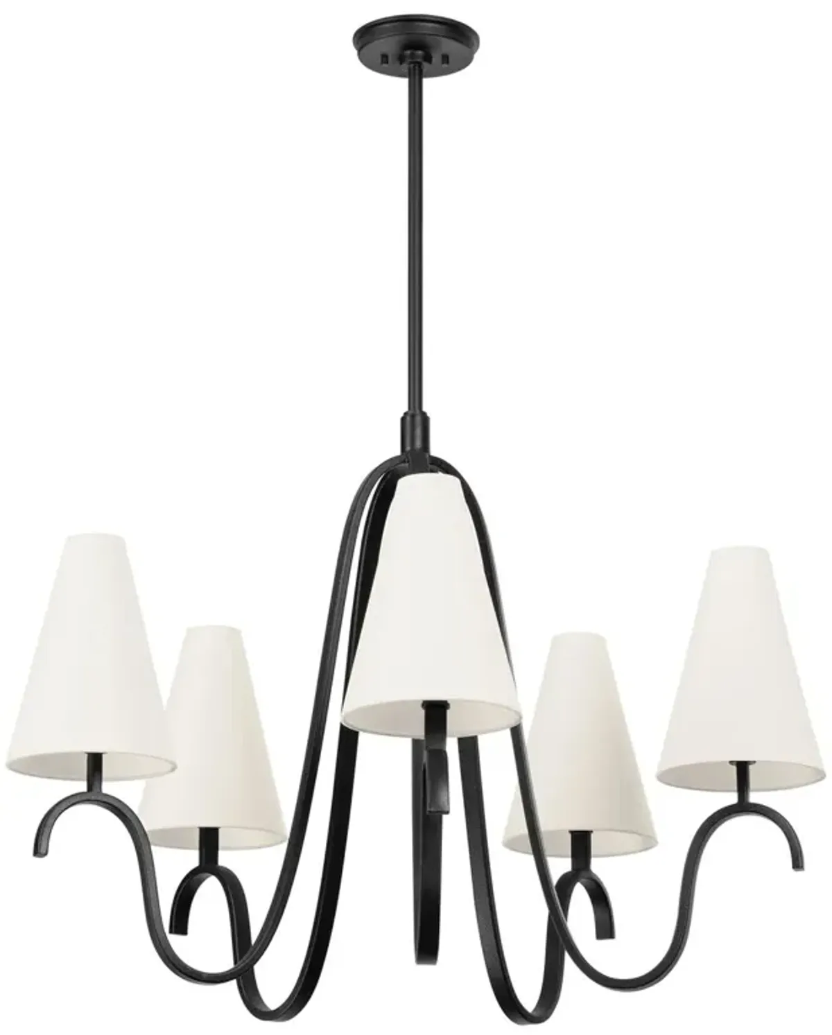 Melor Chandelier - Forged Iron - Black