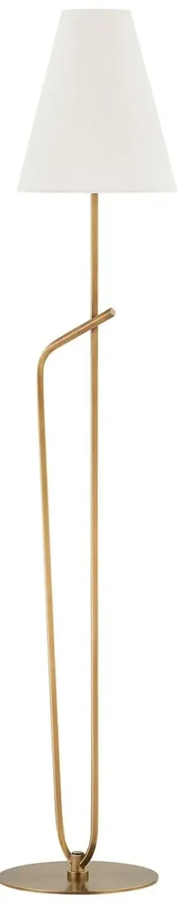 Pearce 64" Floor Lamp - Patina Brass