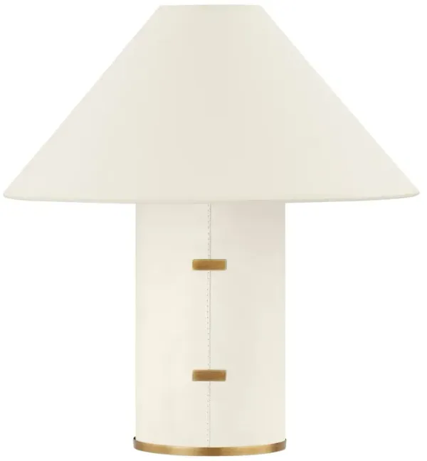 Bond Table Lamp - Ivory/Patina Brass - Gold