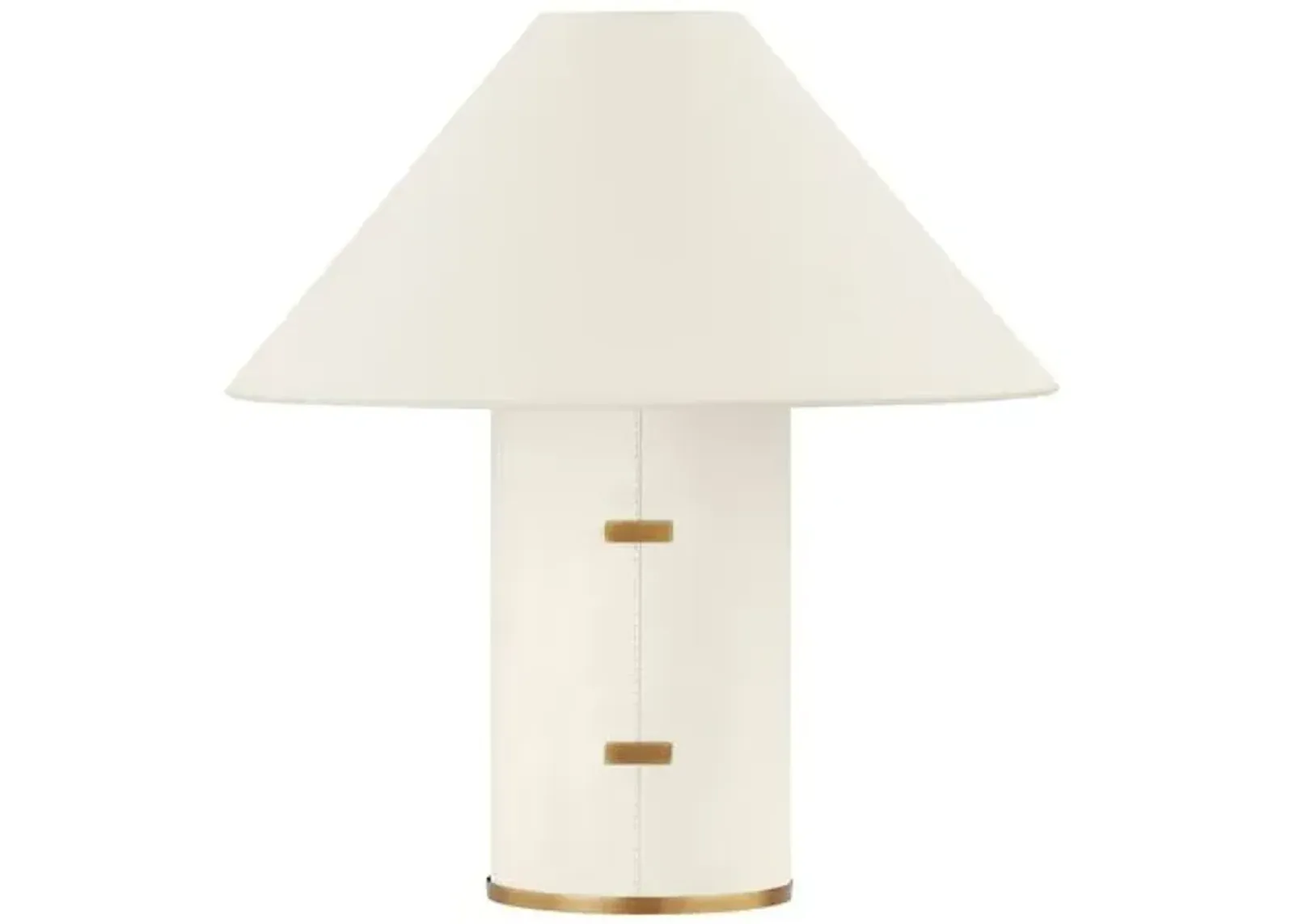 Bond Table Lamp - Ivory/Patina Brass - Gold