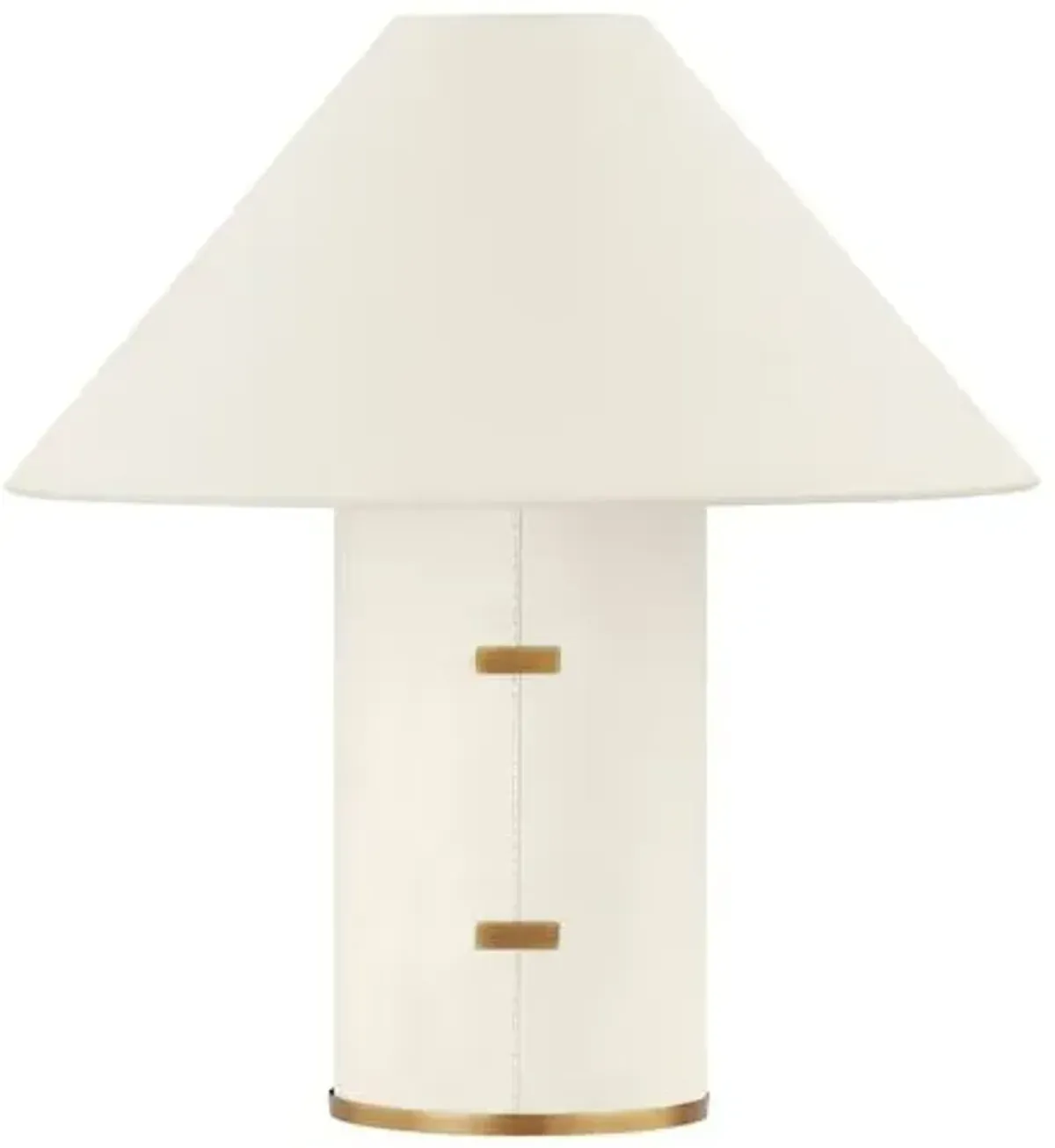 Bond Table Lamp - Ivory/Patina Brass - Gold