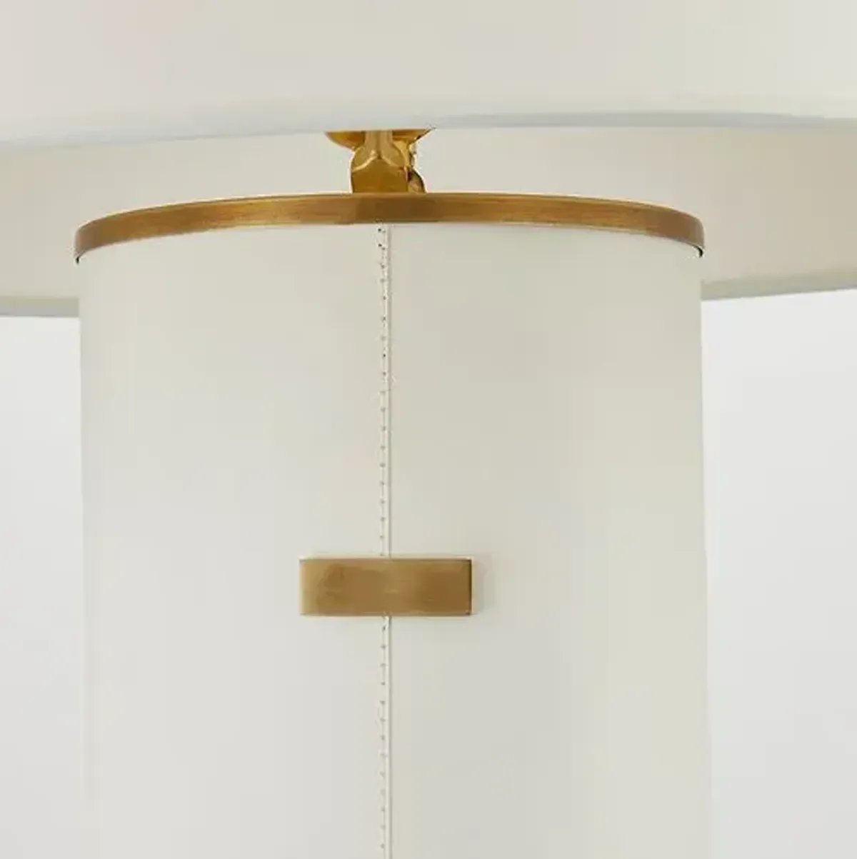 Bond Table Lamp - Ivory/Patina Brass - Gold