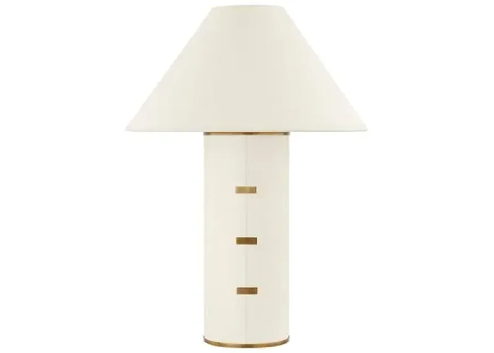 Bond Table Lamp - Ivory/Patina Brass - Gold