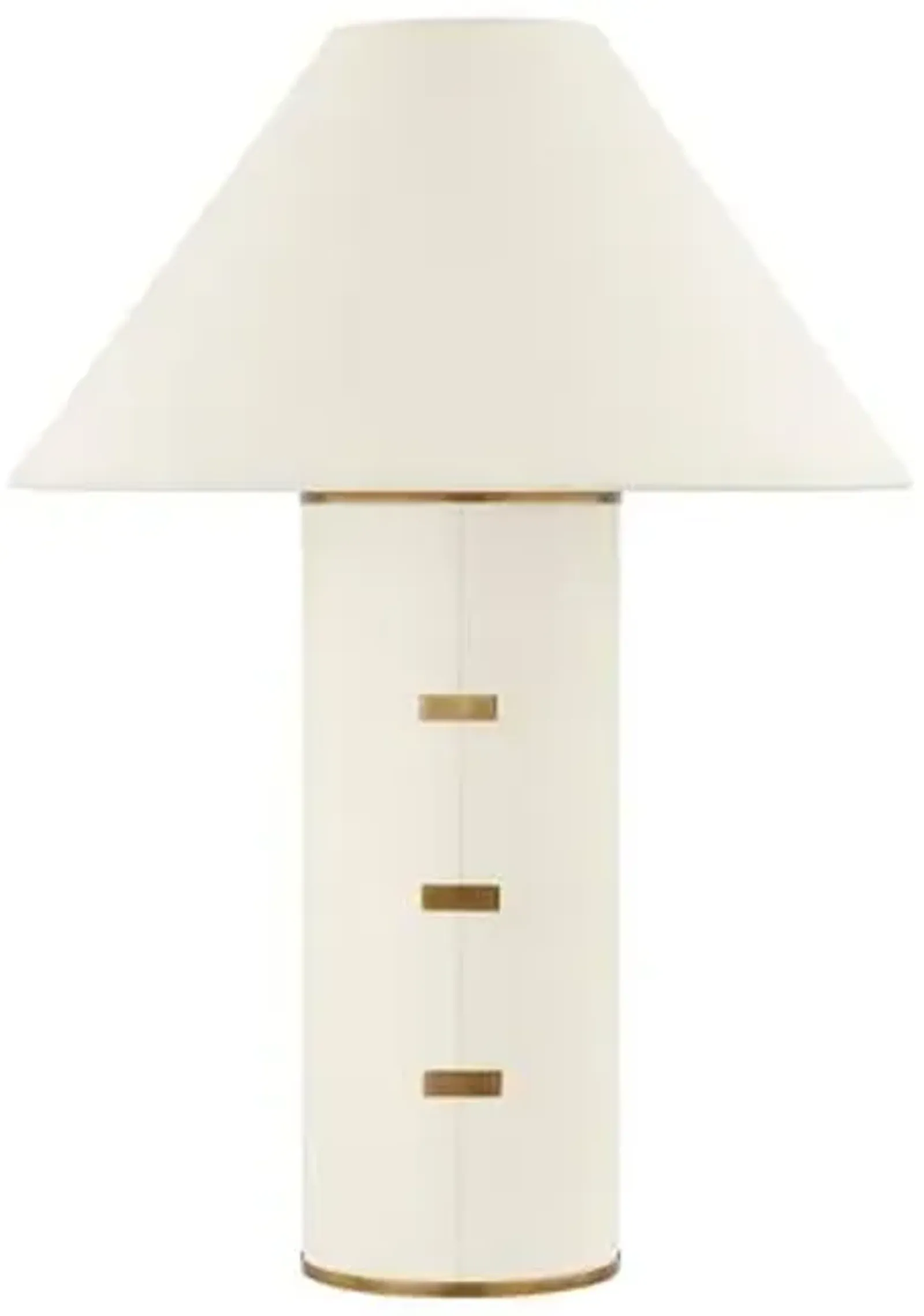 Bond Table Lamp - Ivory/Patina Brass - Gold