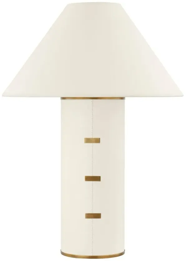 Bond Table Lamp - Ivory/Patina Brass - Gold