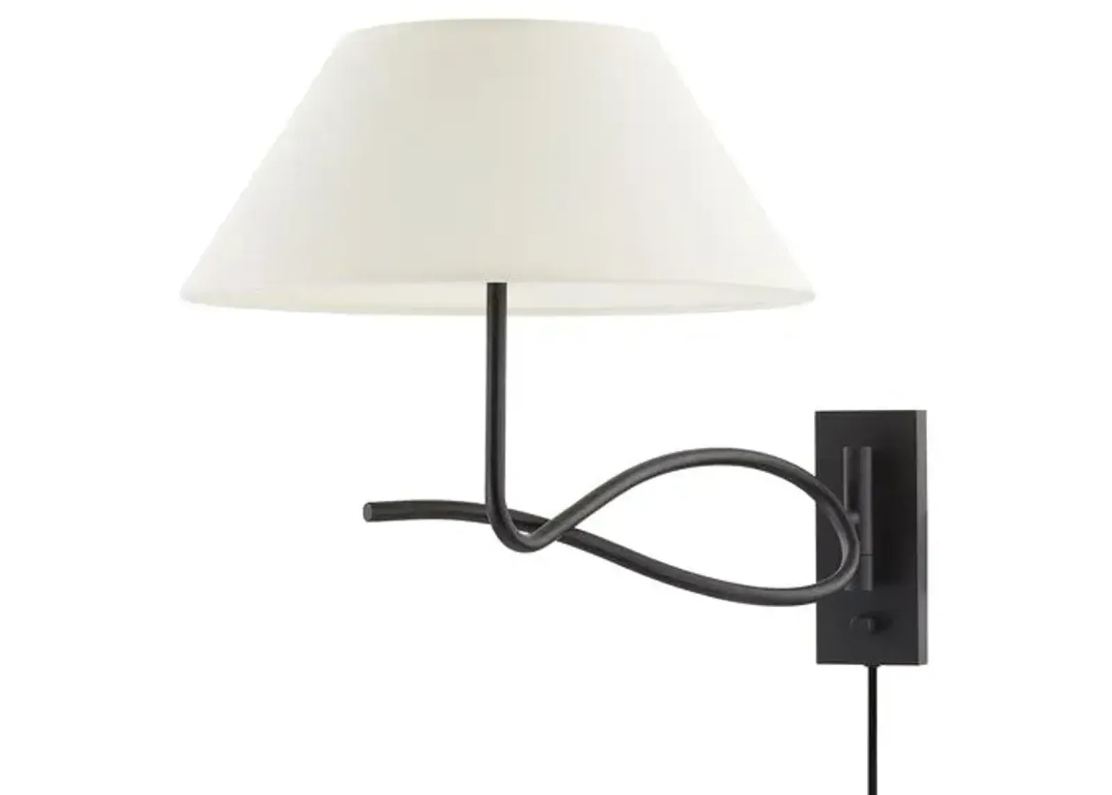 Alameda 15" Plug-in Wall Sconce - Forged Iron - Black