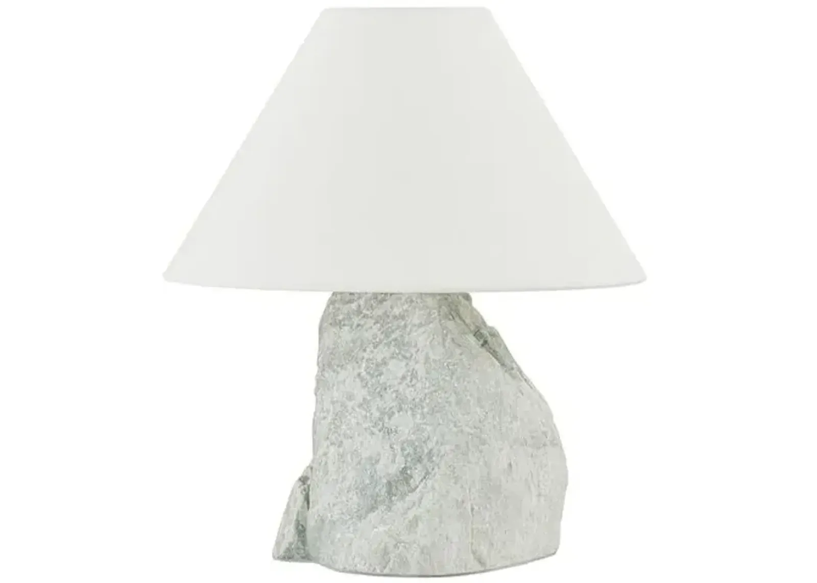 Carver 14" Stone Table Lamp - Natural White - Gold