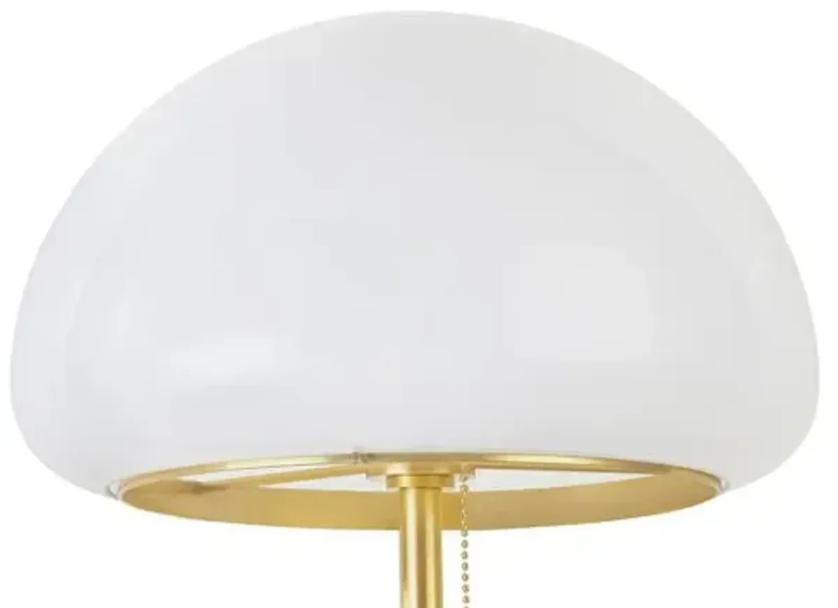 Cortney Table Lamp - Opal Glass/Aged Brass - Home Ec. for Mitzi - Gold